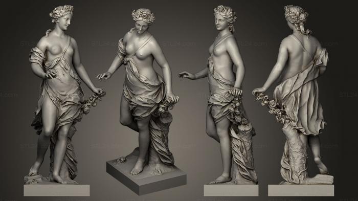 Statues antique and historical (Flore, STKA_0831) 3D models for cnc